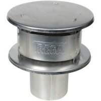 Regenhaube Aluminium 130mm